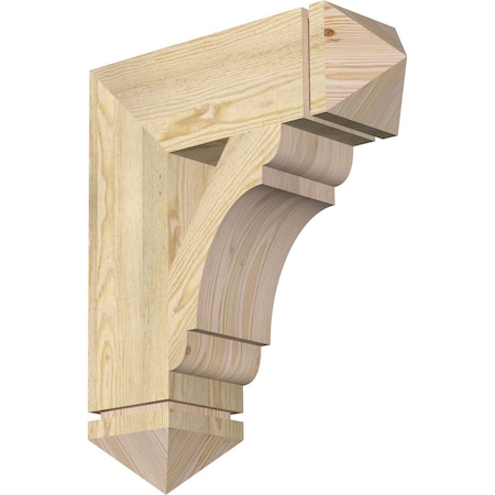 Olympic Arts & Crafts Rough Sawn Bracket, Douglas Fir, 6W X 20D X 24H